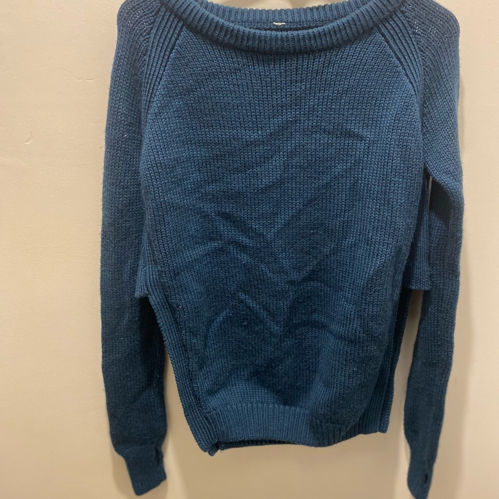 Lululemon Athletica Blue Crew Neck Sweater